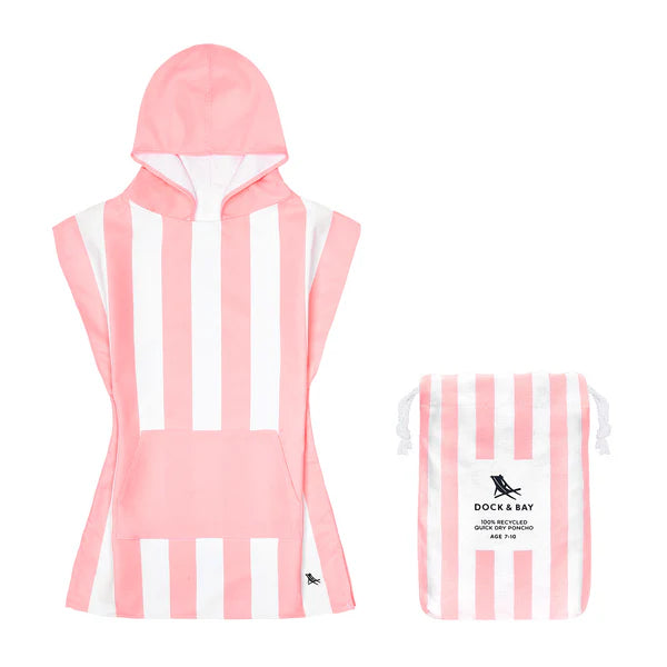 Kids Poncho Malibu Pink -Medium (7 a 10 años)