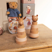 Marcel the bear stacking pyramid