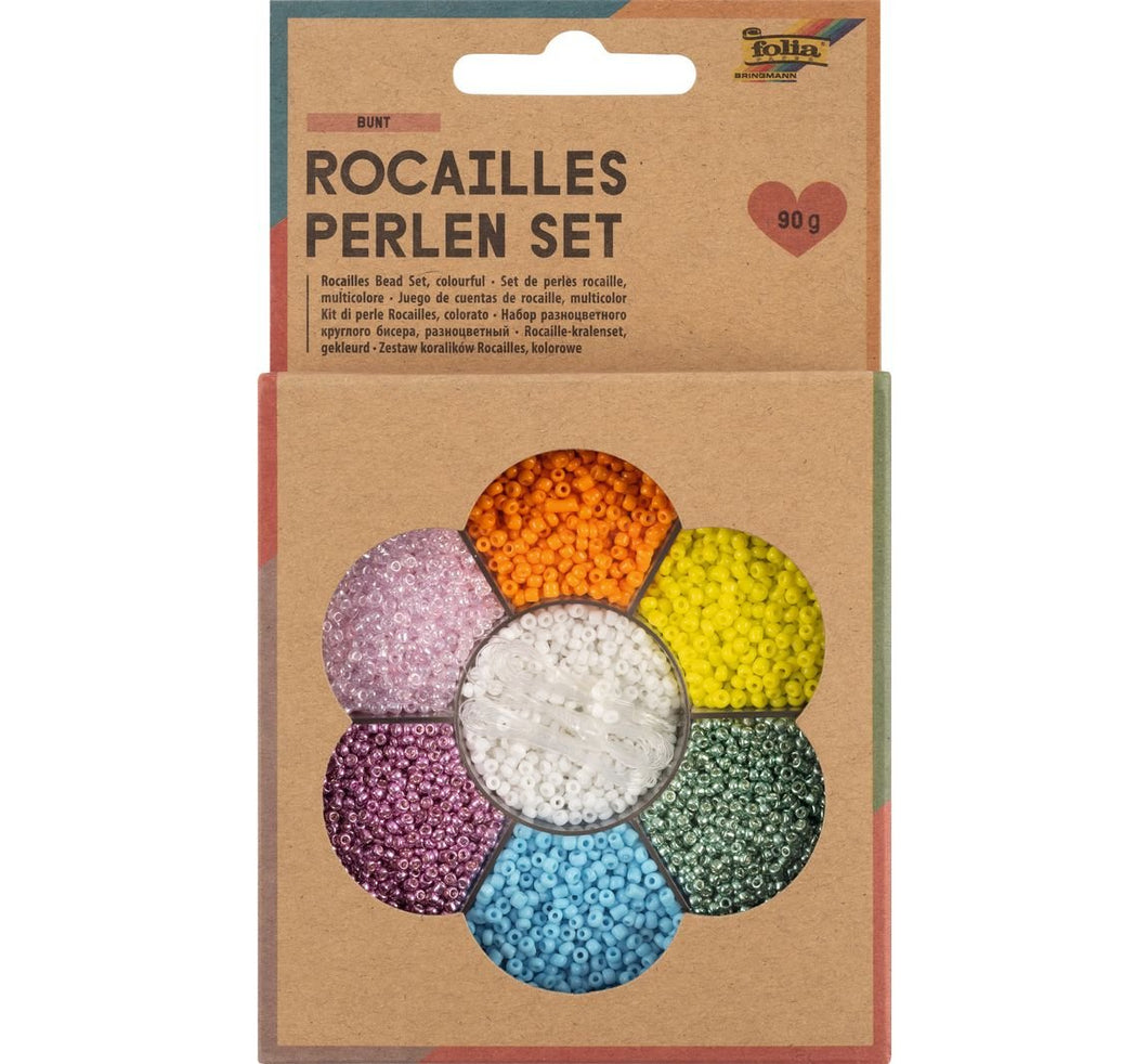 Rocailles Beads Set Mixed Colours