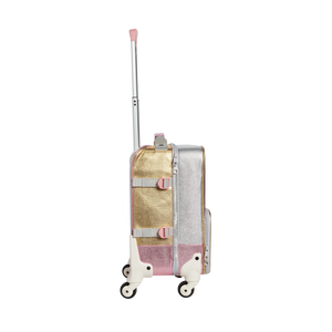Mini Logan Suitcase - Pink/Silver