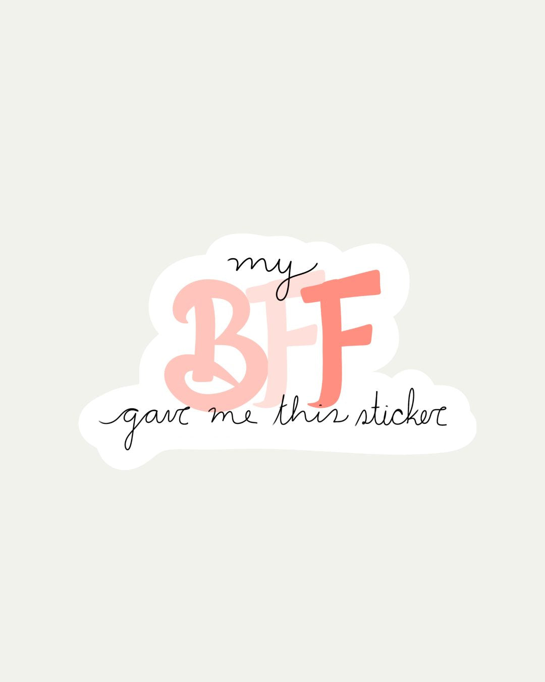 Bibidibú Stickers-BFF Sticker-Pink
