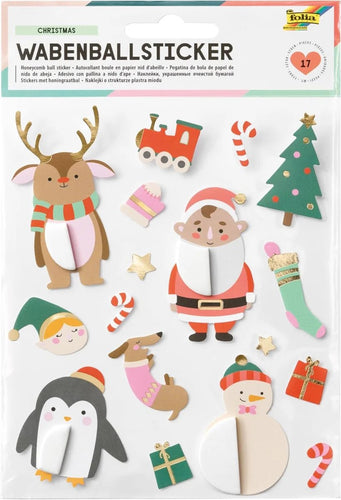 Stickers honeycombpaper Christmas