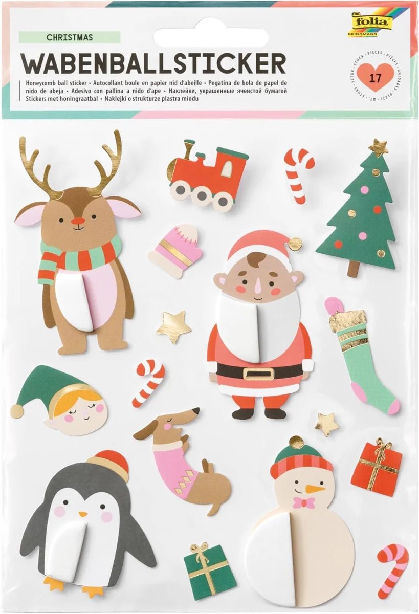 Stickers honeycombpaper Christmas