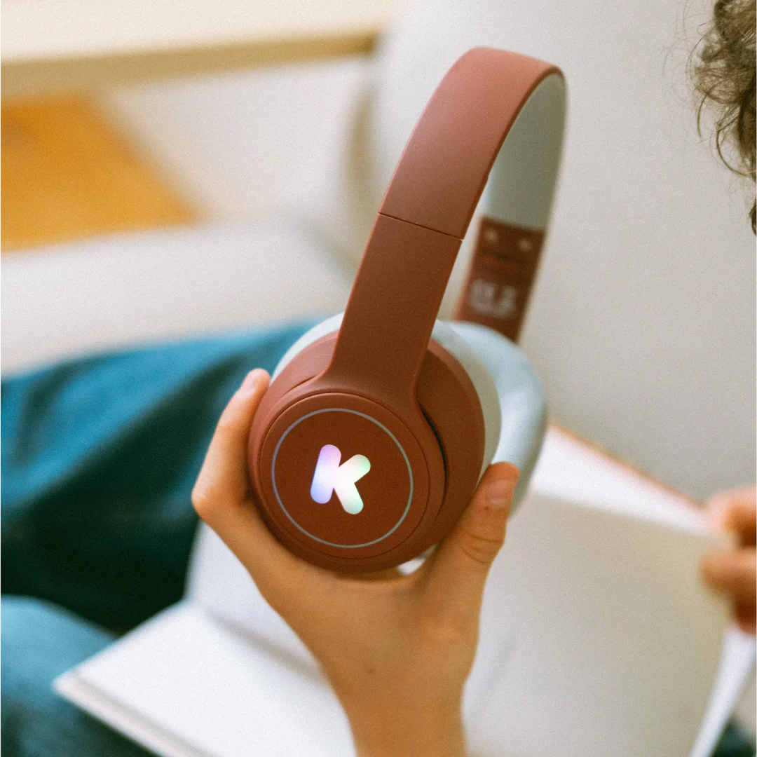K-Ears Bluetooth Headphones Burgundy