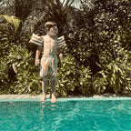 Swimming Armbands Yellow White Striped