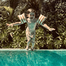 Swimming Armbands Yellow White Striped