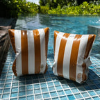 Swimming Armbands Yellow White Striped