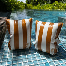 Swimming Armbands Yellow White Striped
