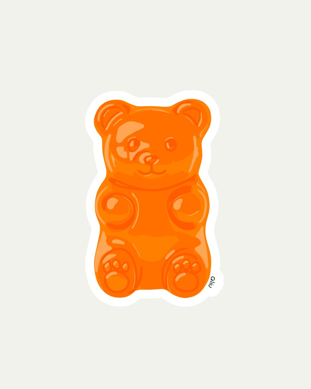 Bibidibú Stickers-Orange Gummy Bear