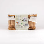 Forest Tin Tea Set in a Wicker Basket