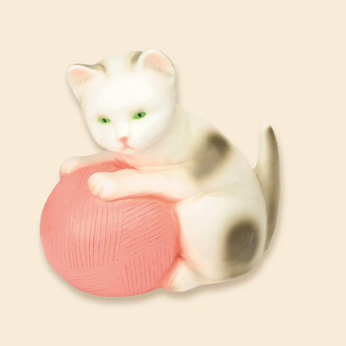 Cat with Pink Wool Night Lamp