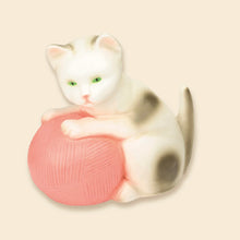 Cat with Pink Wool Night Lamp