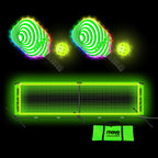 Pickleball Set Glow in Black-Light Net