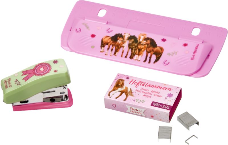 Stapler & Hole Punch Set Horse Friends