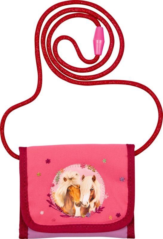 Purse with Cord Horse Friends