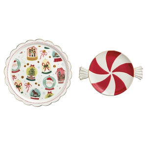 Nested Xmas Candy Platter Set