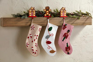 Ncracker Beaded Xmas Stocking