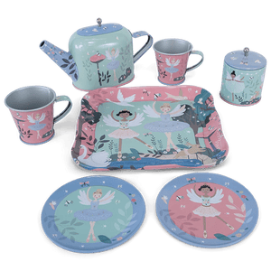 9 Piece Tin Tea Set - Enchanted