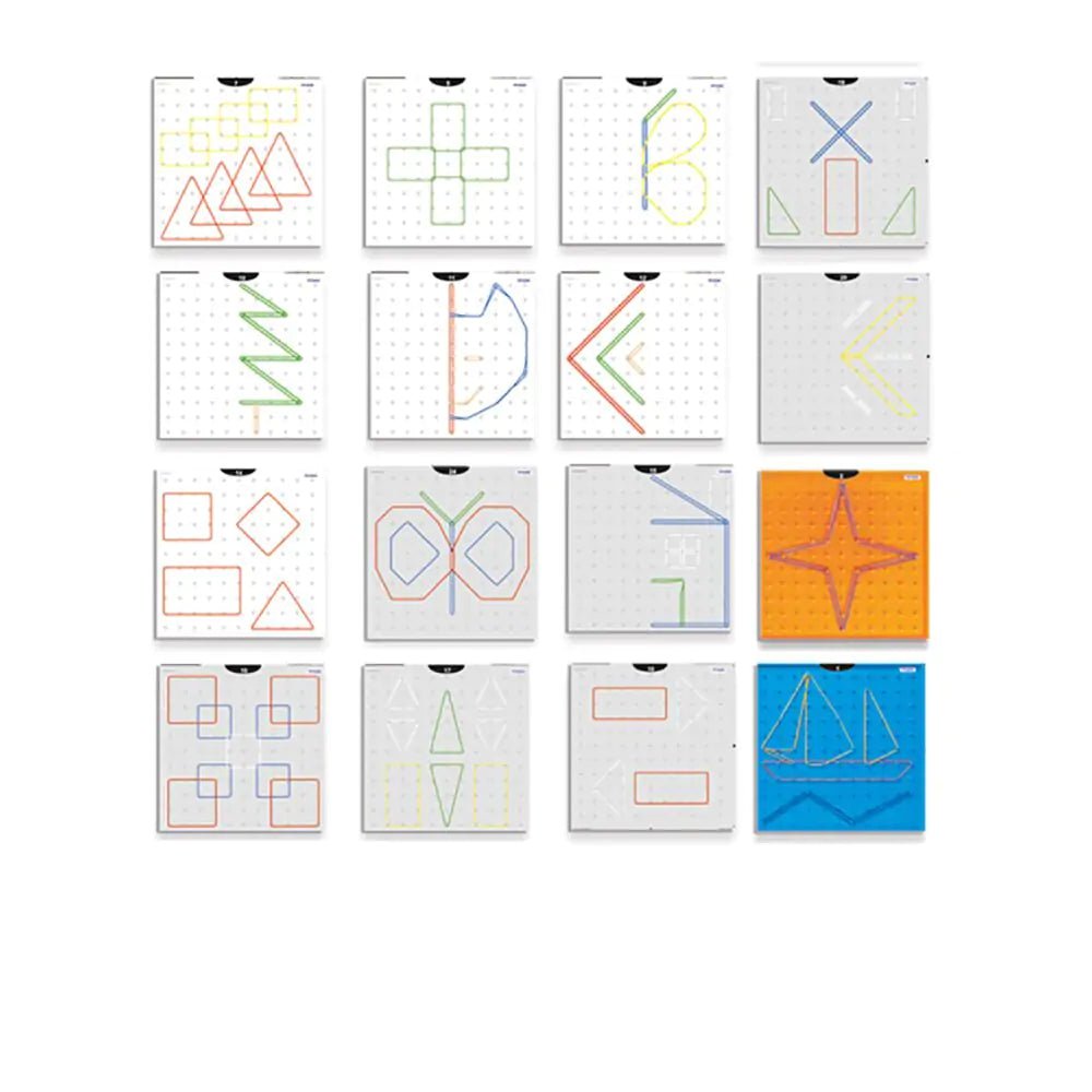 6 Geoboards Set (23 cm transparent)