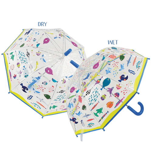 Colour Changing Umbrella - Ocean (Clear)