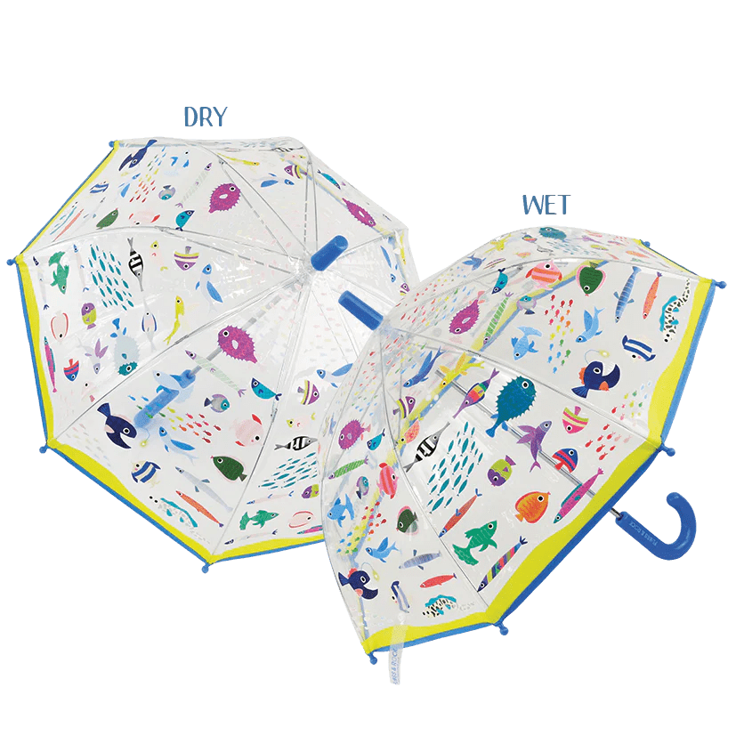 Colour Changing Umbrella - Ocean (Clear)