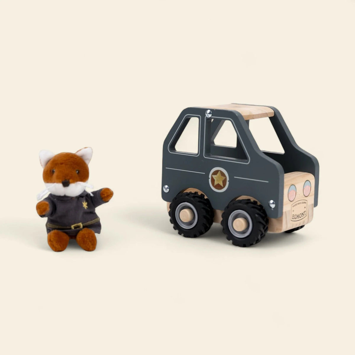 Police Car with Miniature Friend
