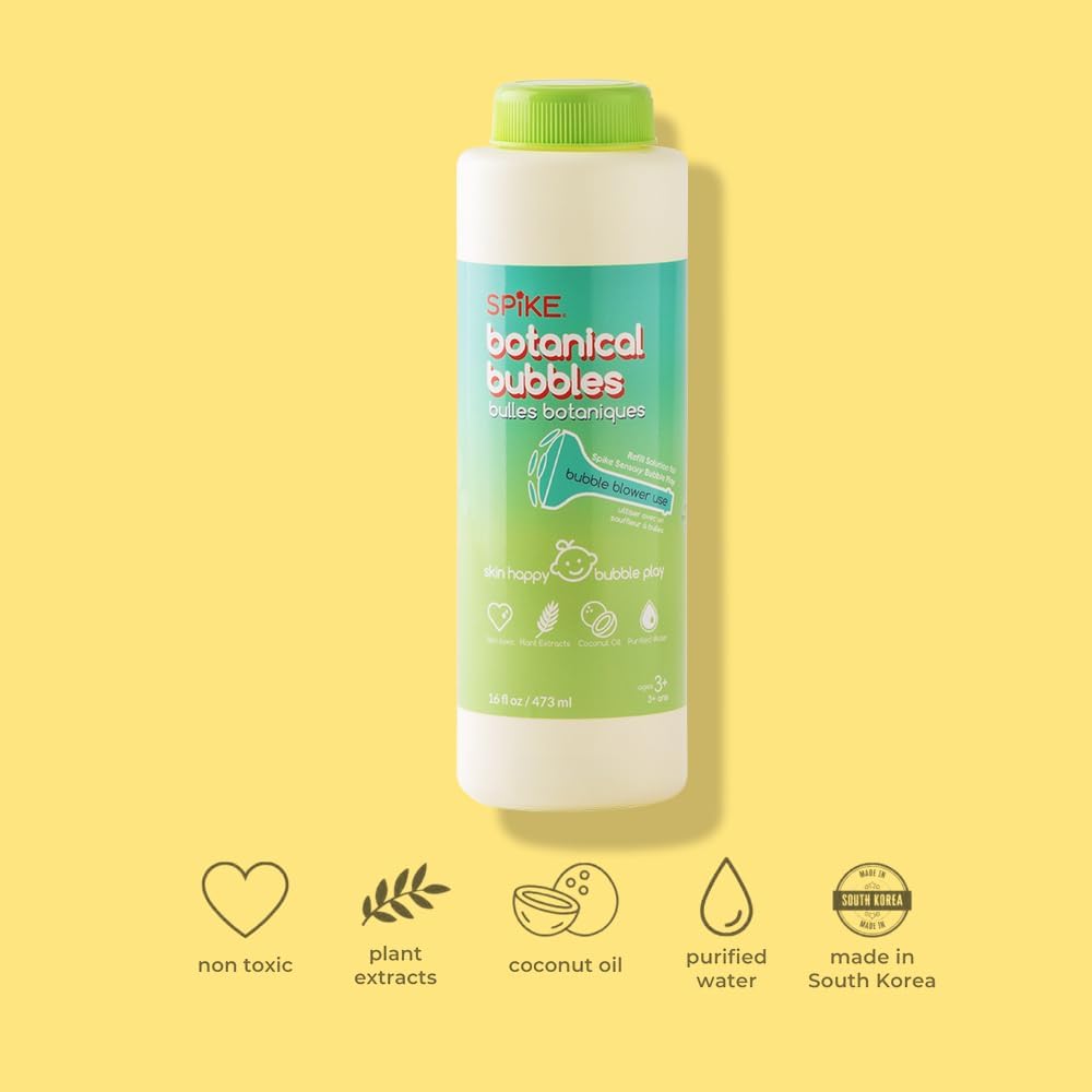 Spike Botanical Bubbles 16 fl oz Refill for Bubble Blower Use