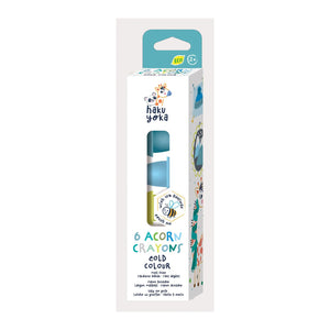 6 Acorn Crayons Cold Colours