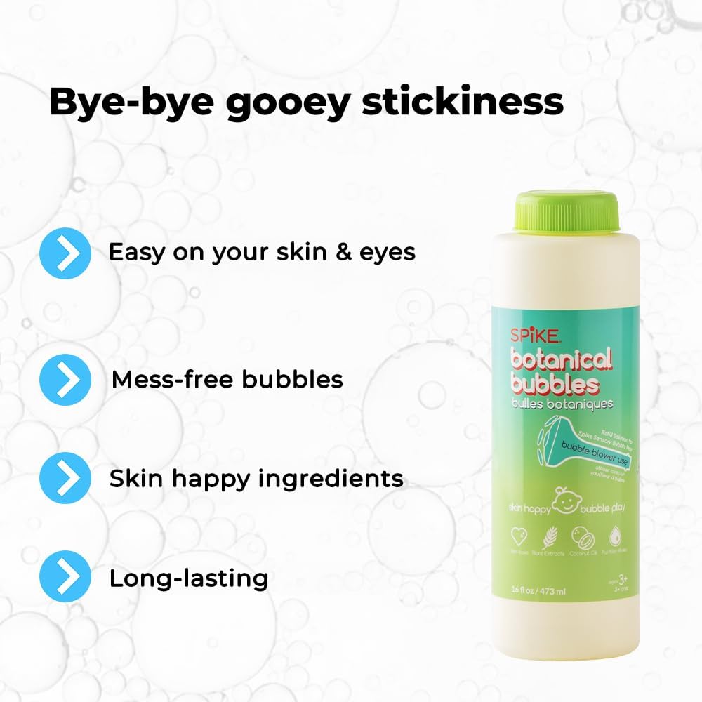 Spike Botanical Bubbles 16 fl oz Refill for Bubble Blower Use