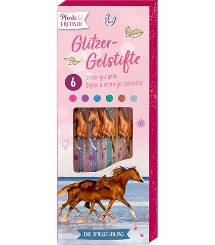 Glitter Gel pens Horse Friends