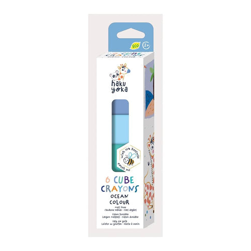 6 Cube Crayons Ocean Colours