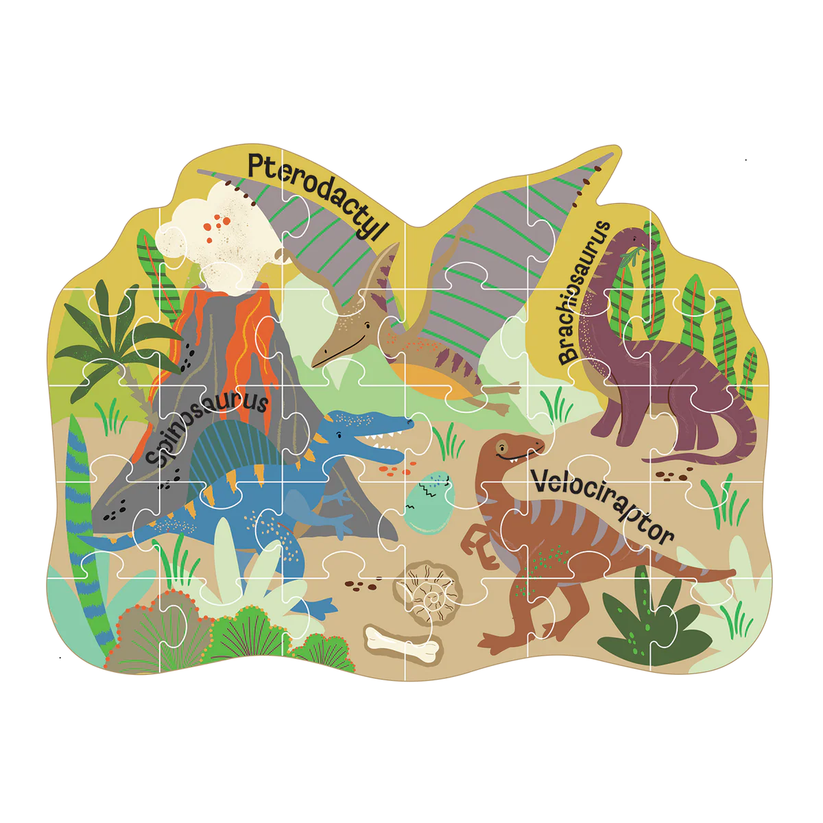 Shaped Puzzle - Dino 30-piece