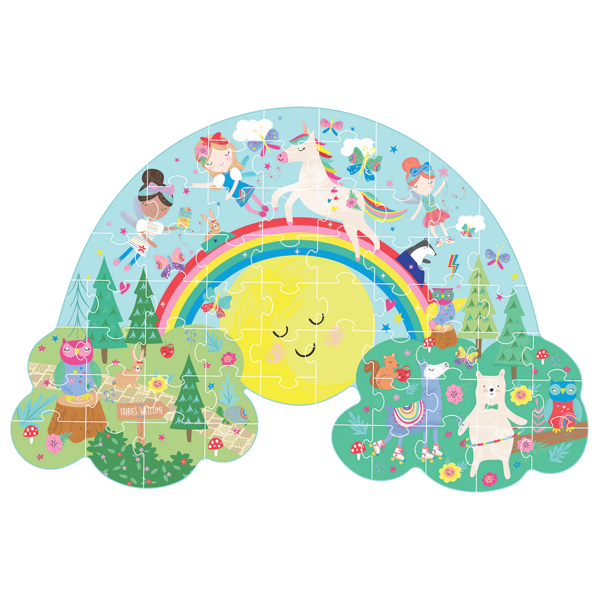 Shaped Puzzle - Rainbow Fairy 60-piece