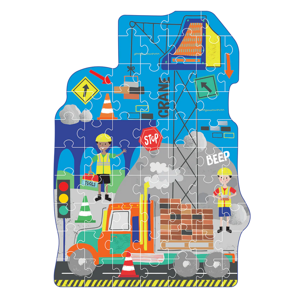 Shaped Puzzle - Construction 60-piece