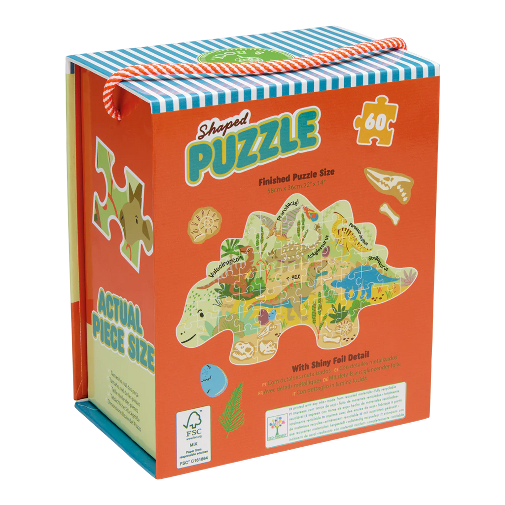 Shaped Puzzle - Dino 60-piece