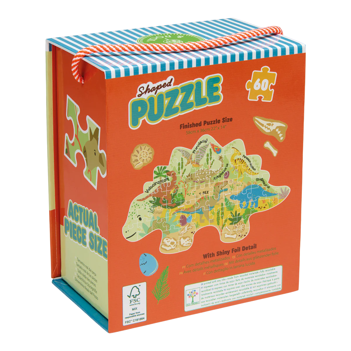 Shaped Puzzle - Dino 60-piece