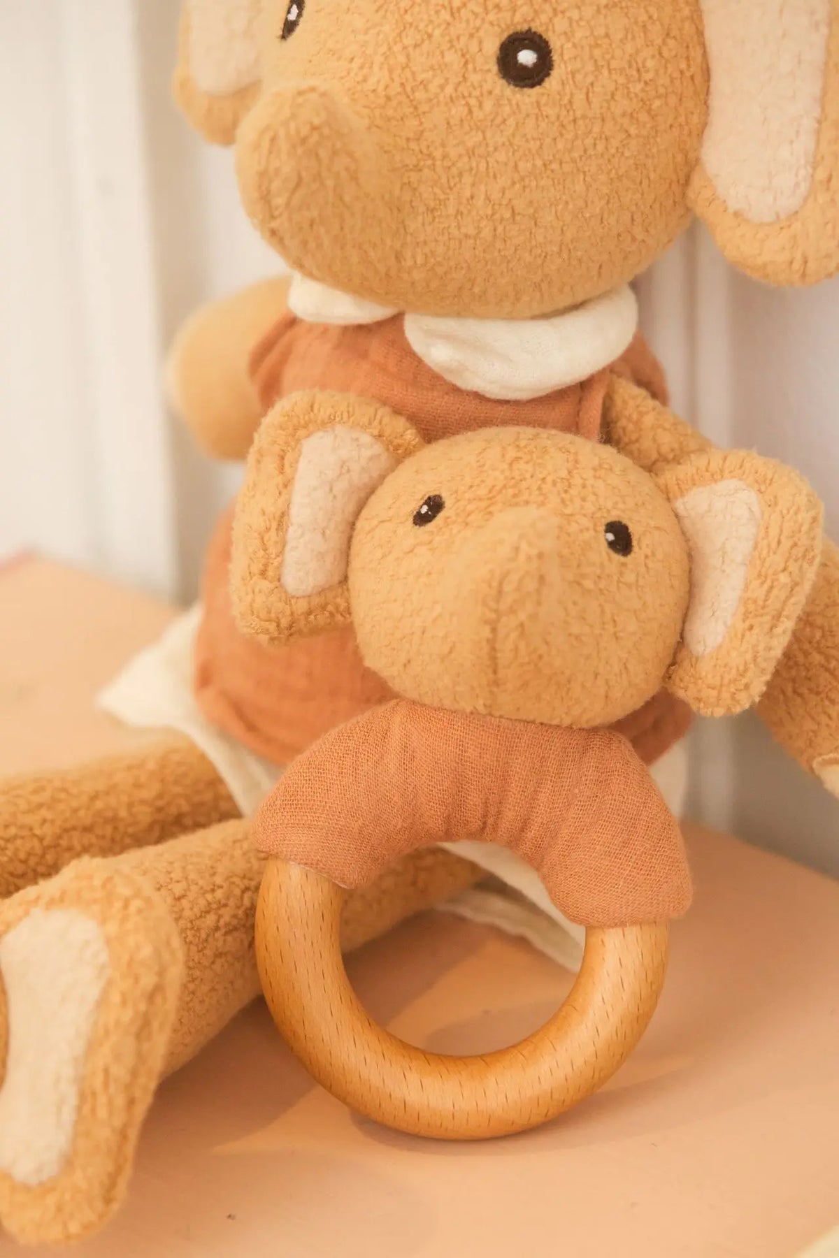 Ollie the elephant doudou and rattle gift set