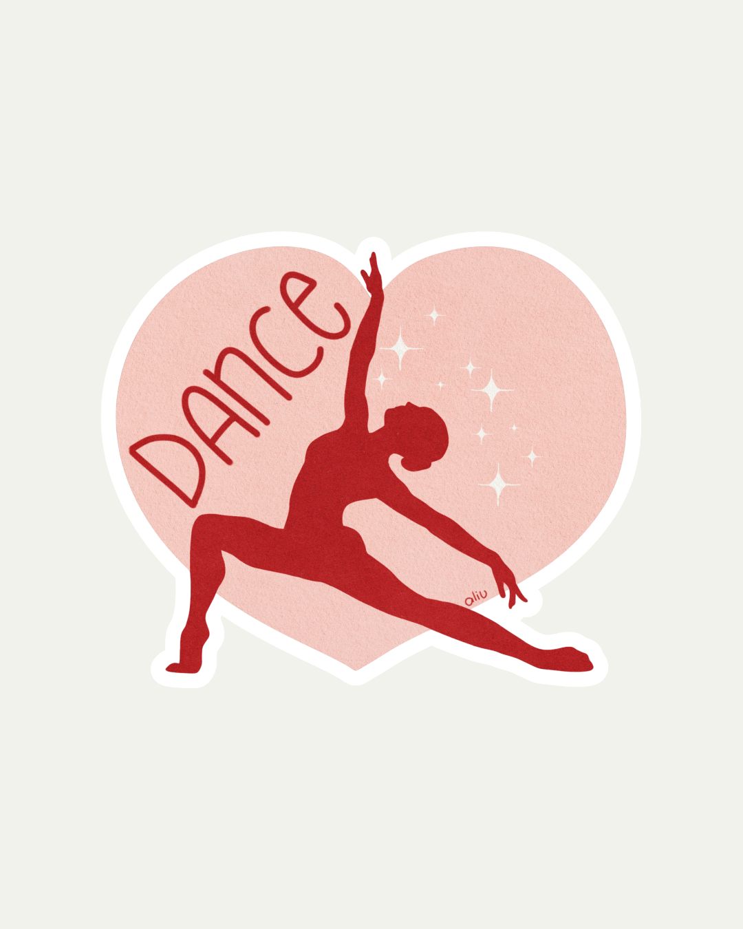 Bibidibú Stickers-Love Dance-Red
