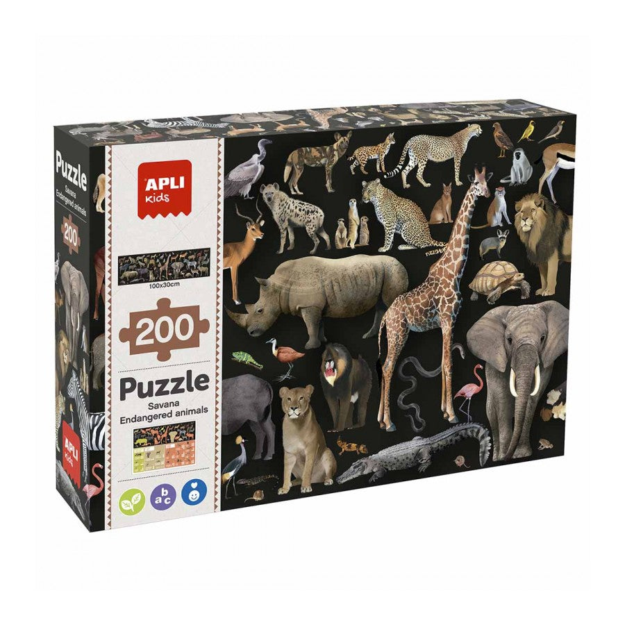 Puzle Animales amenazados Sabana