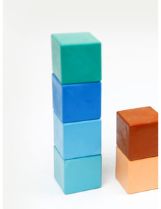 6 Cube Crayons Ocean Colours