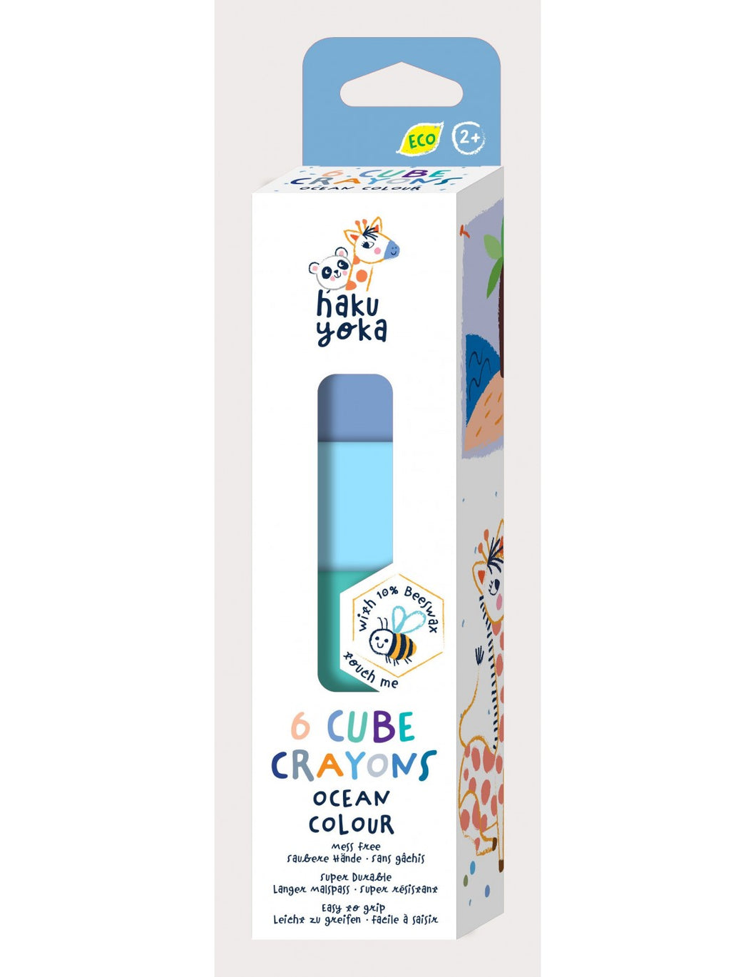 6 Cube Crayons Ocean Colours