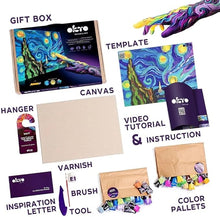 Sensory Art - 3D Clay Painting Kit, Starry Night, Vincent Van Gogh