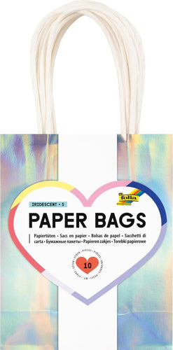 Paper Bags L Iridiscent, kraft paper