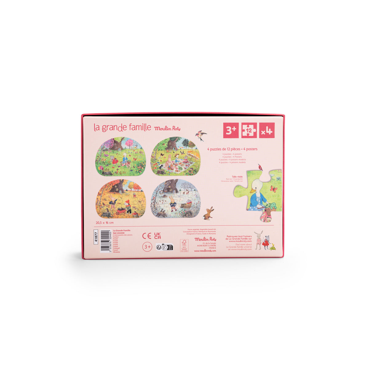 4 mini puzzles Las Estaciones (12 piezas)
