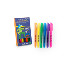 6 marcadores flúo - Colección Loufoques