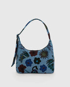 Small Nylon Shoulder Bag - Digital Denim Birds