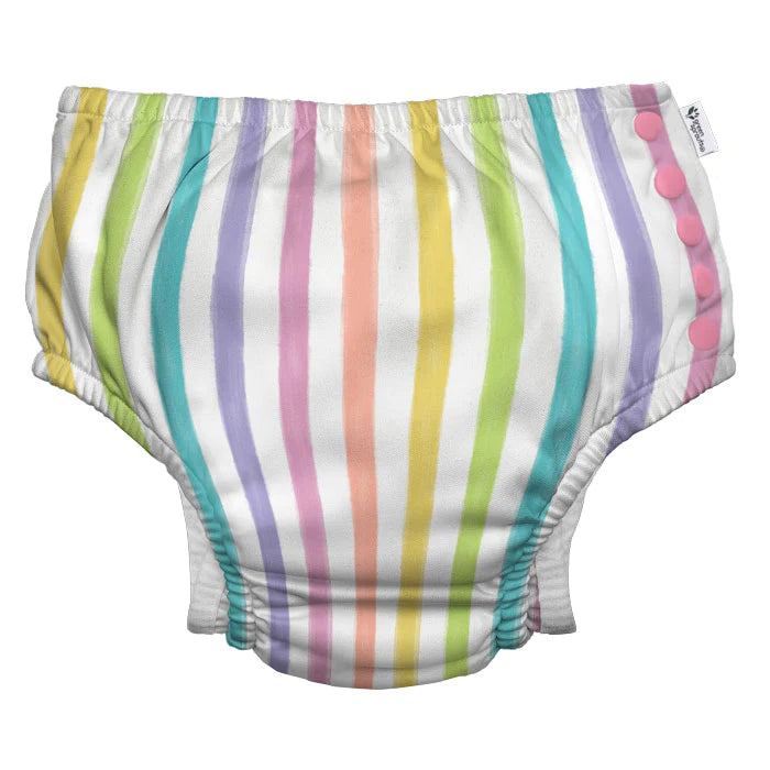 Eco Snap Swim Diaper-Rainbow Stripe (3 Tallas)