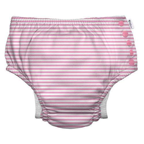 Eco Snap Swim Diaper-Light Pink Pinstripe (3 Tallas)