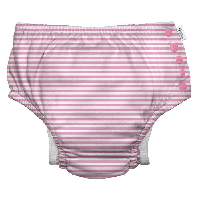 Eco Snap Swim Diaper-Light Pink Pinstripe (3 Tallas)