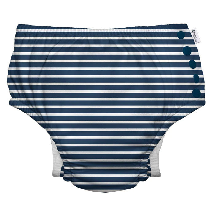 Eco Snap Swim Diaper-Navy Stripe(3 Tallas)